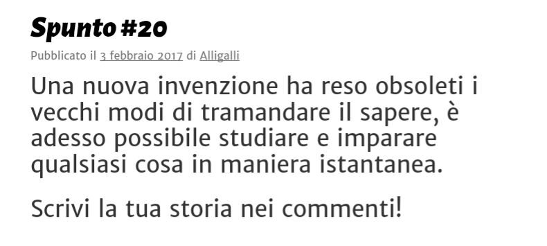 projectworkhub's tweet image. Questo è un nostro #SpuntoCreativo venite a scrivere quello che la vostra mente vi suggerisce 
#ScritturaCreativa

bit.ly/2l0qiEs