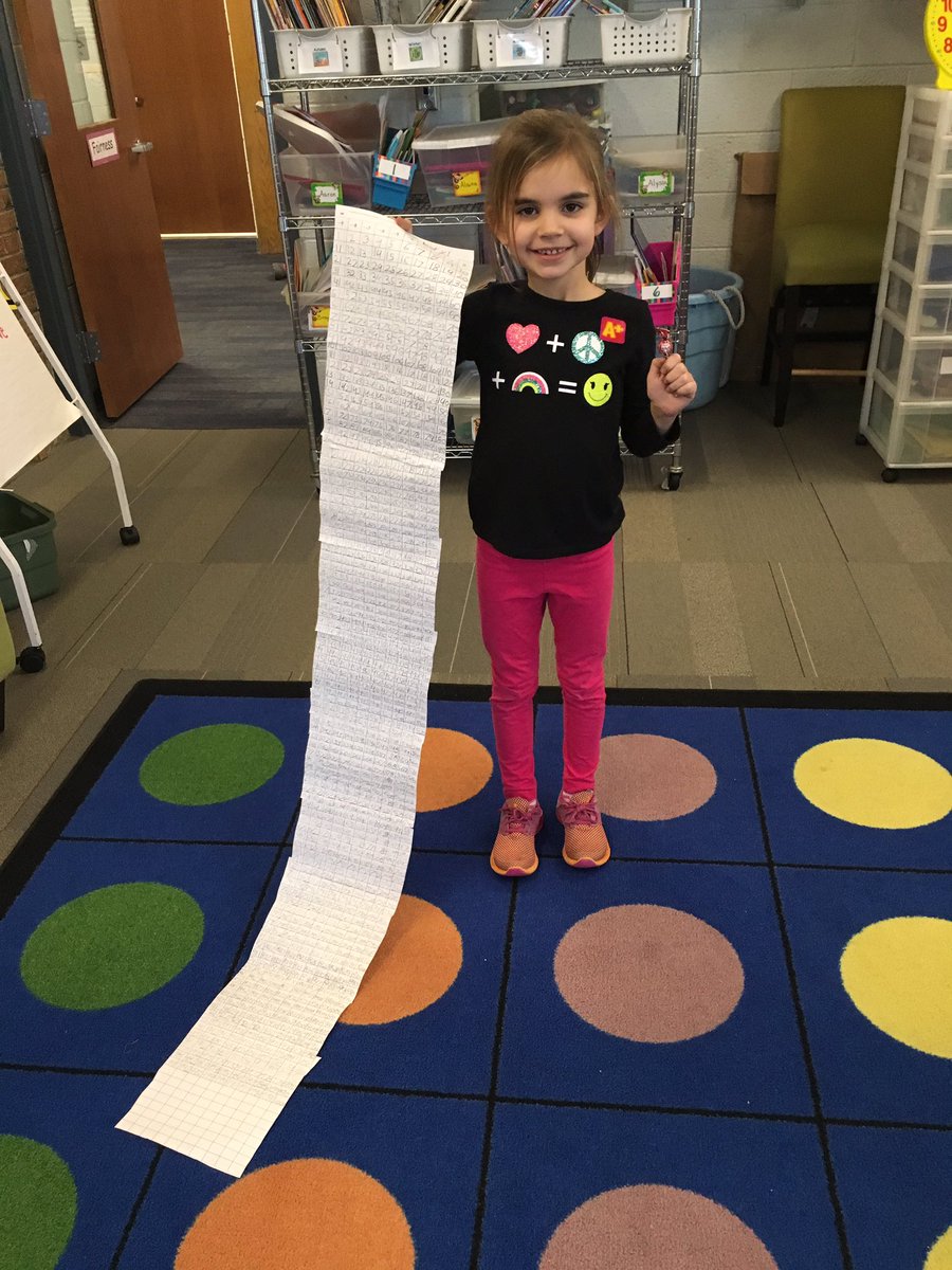 brookeblynch's tweet photo. Busy, busy first grader...wrote all of her numbers to 1,000! 👏🏻 #pattengillpride https://t.co/ao3pumJ9jY