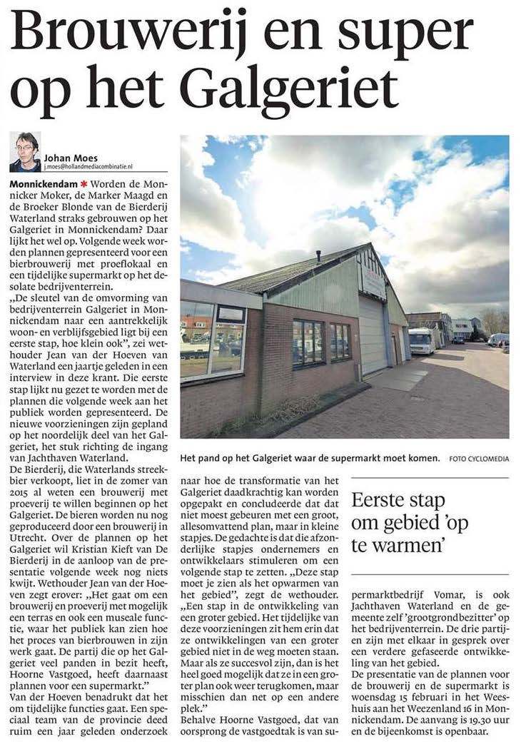 Interessante ontwikkelingen op #Galgeriet in #Monnickendam: een brouwerij (met terras) en tijdelijke supermarkt. <a href="/nhdagblad/">Noordhollands Dagblad</a> <a href="/Monnickendam/">Monnickendam</a>