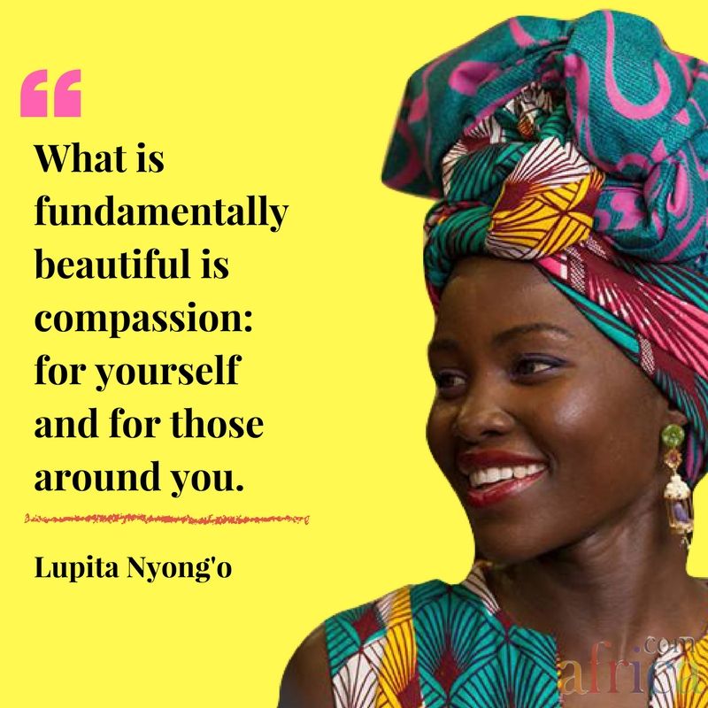 Africa_com's tweet photo. Words of #WISDOM: What is fundamentally beautiful is compassion for yourself and for those around you- Lupita Nyon'go #Africa https://t.co/MSPt7g4o20