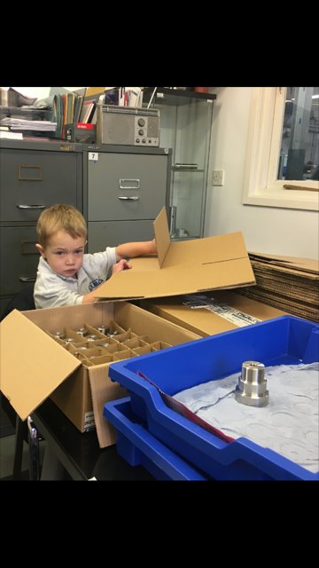 HoltexPrecision's tweet photo. New technician in dispatch and quality assurance today. Sombre little fellow but definitely a grafter. https://t.co/gjQnhbz5yx