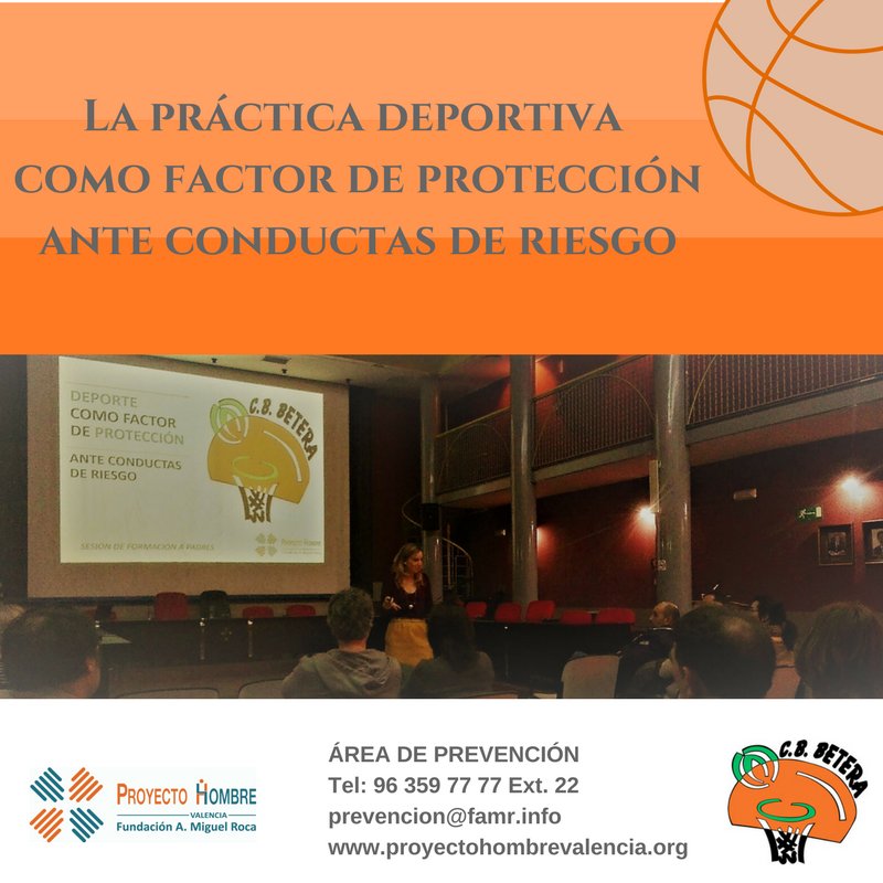 Proyecto Hombre Valencia (@phombrevalencia) on Twitter photo #Formación a familias de <a href="/cbbeteraescuela/">C.B. BÉTERA</a> La importancia del deporte como factor de protección, un club con un espíritu de #prevención #Formación a familias de <a href="/cbbeteraescuela/">C.B. BÉTERA</a> La importancia del deporte como factor de protección, un club con un espíritu de #prevención