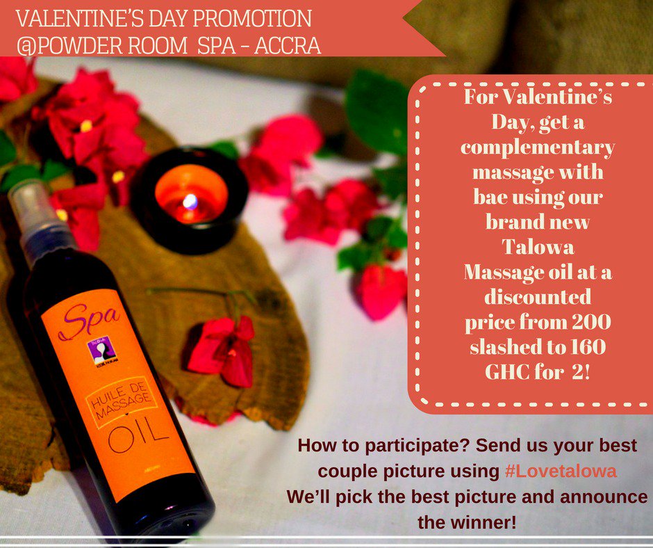 Talowabeauty's tweet image. REMINDER : Send ur cutest couple picture and to get a chance to experience our Talowa oil massage at @powderroomspa