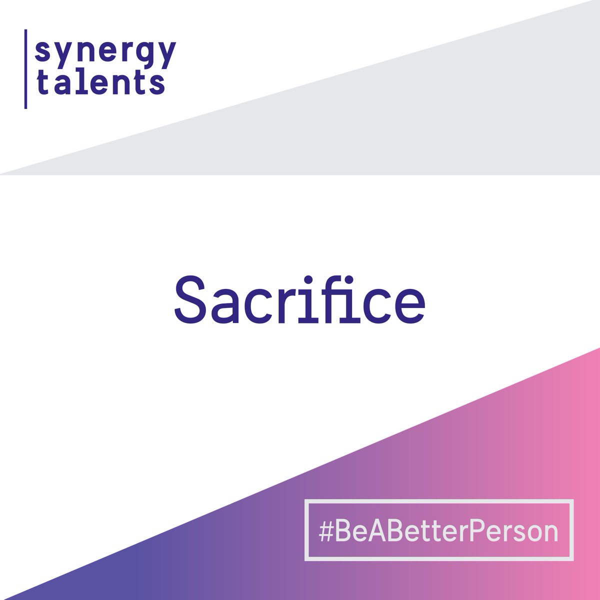 SynergyTalents's tweet photo. Give up your own satisfaction for the well-being of others.  #BeABetterPerson #personalcoaching 

Visit us at https://t.co/jKkP8PCp6U https://t.co/cfrFlDt6qM