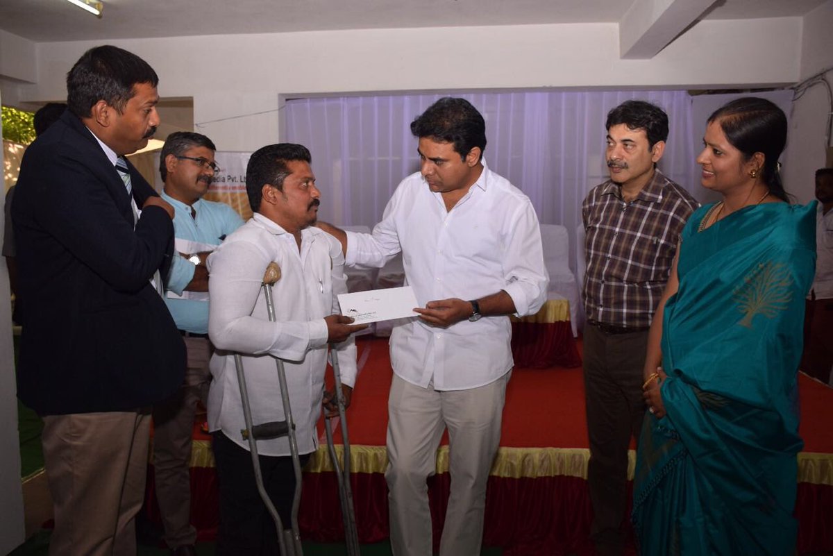 KTRBRS's tweet photo. Most gratifying event. Inaugurated facility of Vindhya E-Infomedia - an ITES company providing employment to people with disabilities https://t.co/QKi3pabAug