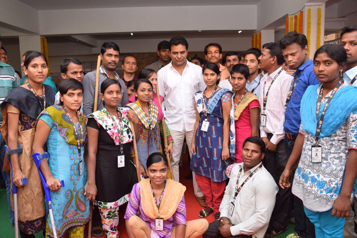 KTRBRS's tweet photo. Most gratifying event. Inaugurated facility of Vindhya E-Infomedia - an ITES company providing employment to people with disabilities https://t.co/QKi3pabAug
