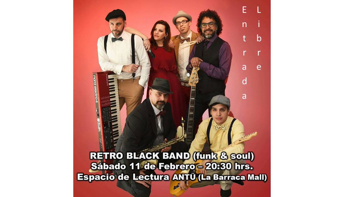 Buen fin de semana, #Mendoza!

HOY - Retro Black Band en vivo en Antü Espacio de Lectura (La Barraca Mall)
Mas info: mendozaeventos.com/recitales-y-co…