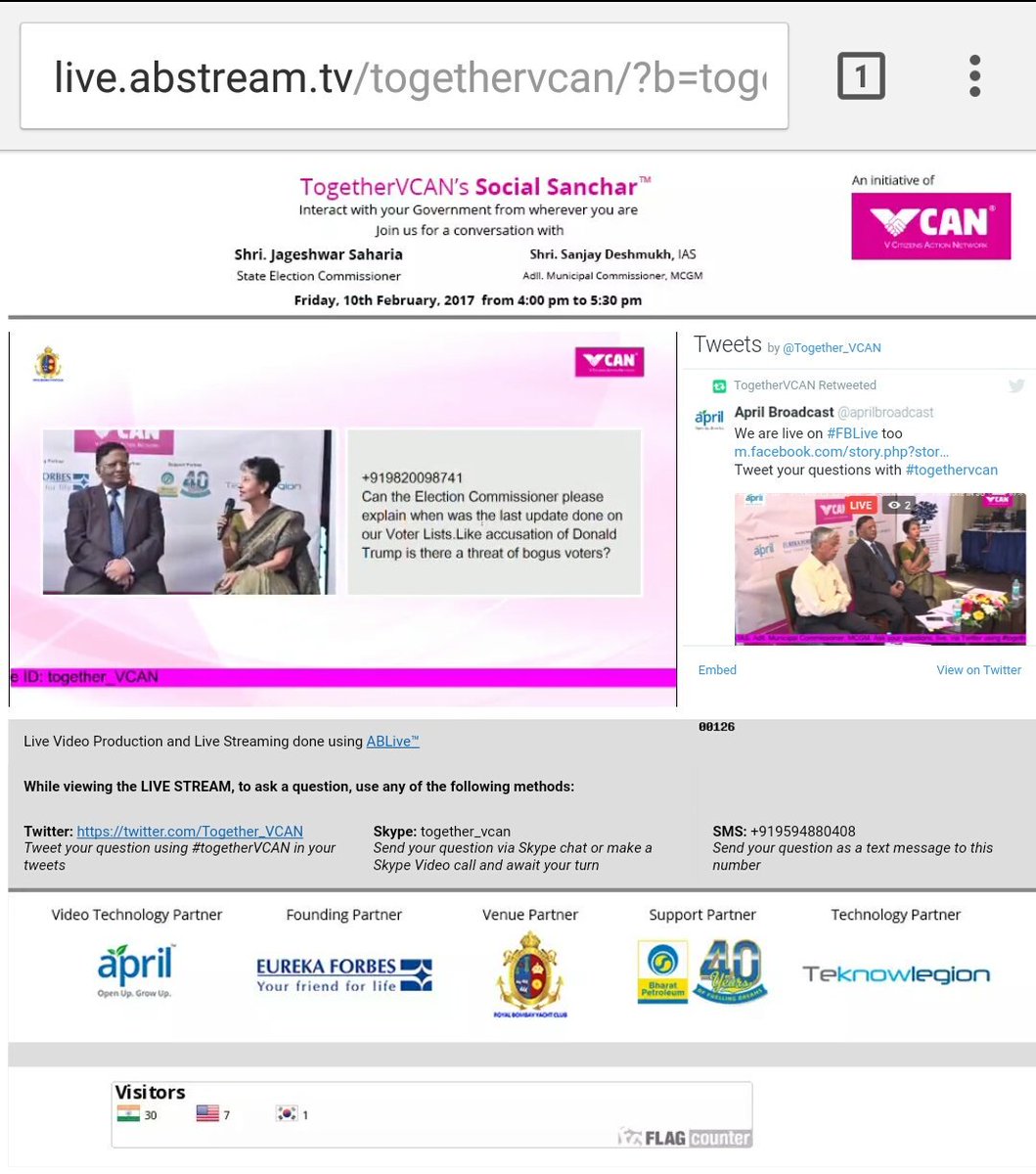 sandeepohri's tweet image. SMS questions being answered at #togethervcan's live session on #BMCPolls