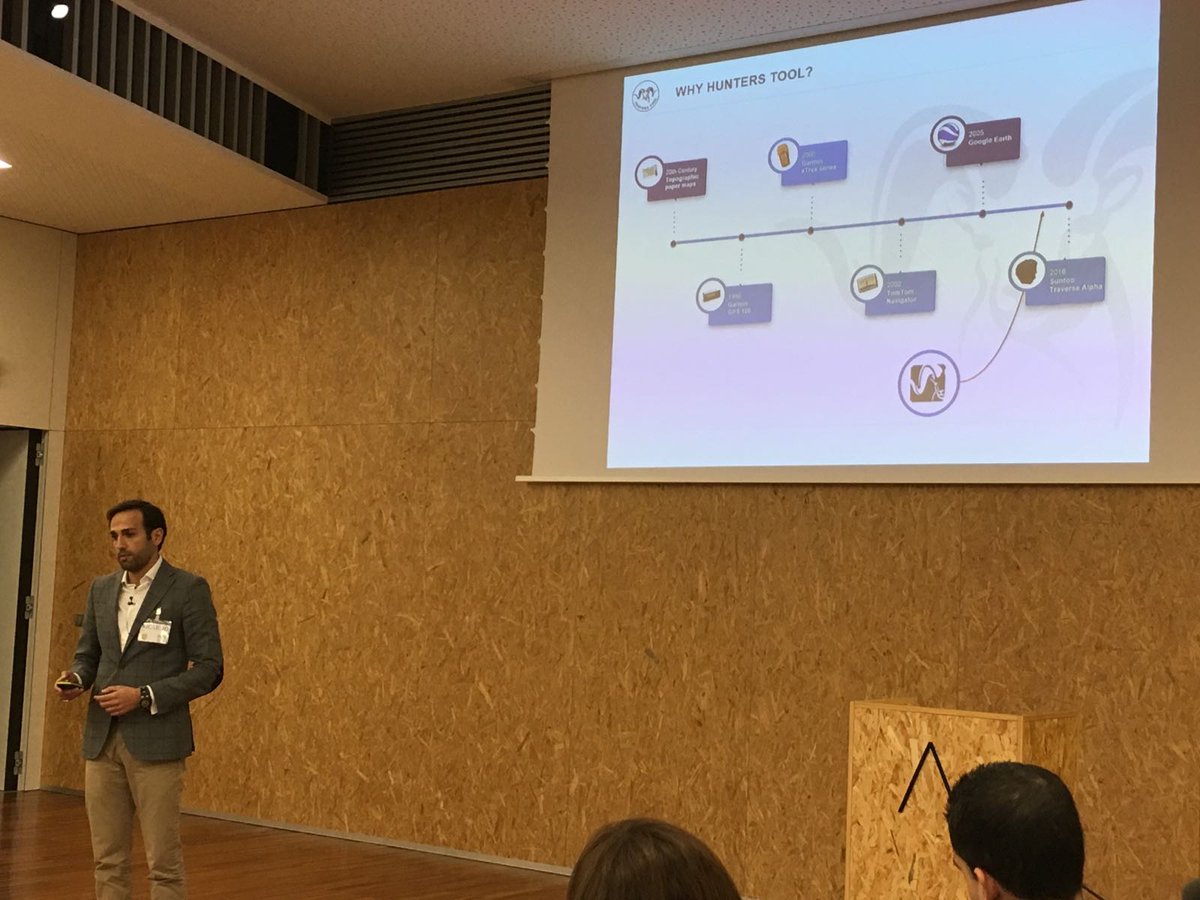 lanzaderaes's tweet photo. .@HuntersTool, multiplataforma orientada a la actividad cinegética. La explica en el #DemoDay17,su CEO,Ricardo Riera https://t.co/dC8BG4Y3Id