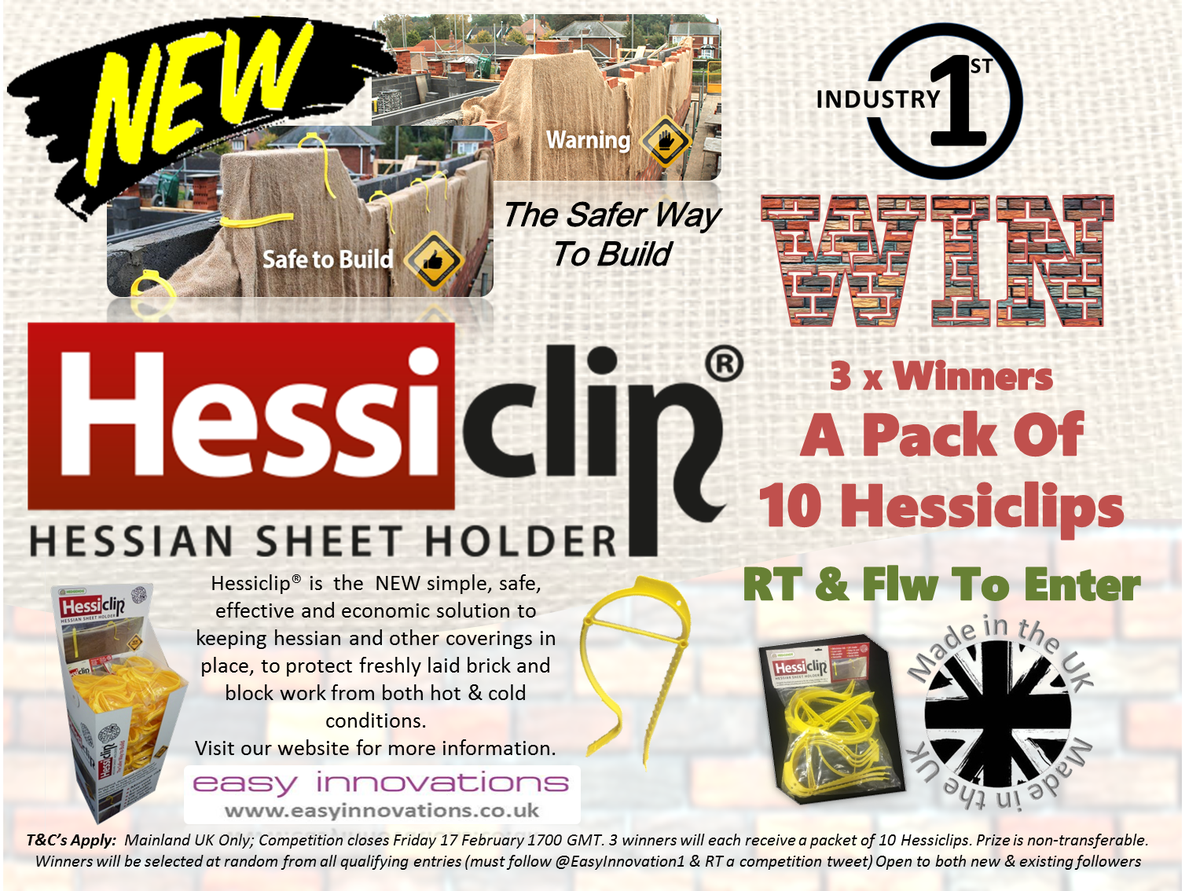 This #FridayFreebie we want to give #contractors #brickies #builders the chance of #winning a pack of 10 #Hessiclips. Just RT &amp; Flw to enter