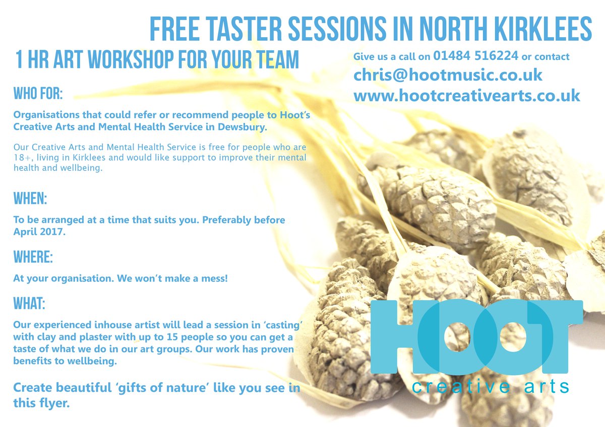 We've still got free taster sessions available to groups &amp; organisations in North #Kirklees!
