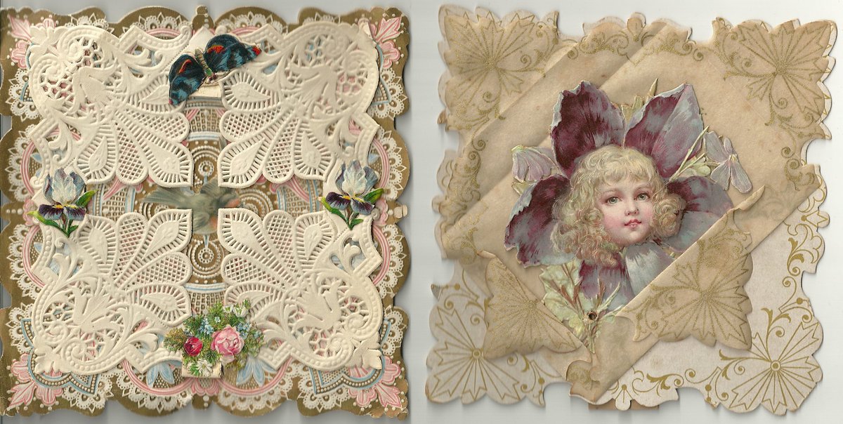 SoPoHistorical's tweet photo. You don't see valentines like these anymore. Here are two historic valentines preserved in our archives. Handmade in #SoPoMe https://t.co/ilg11Z4Zf5