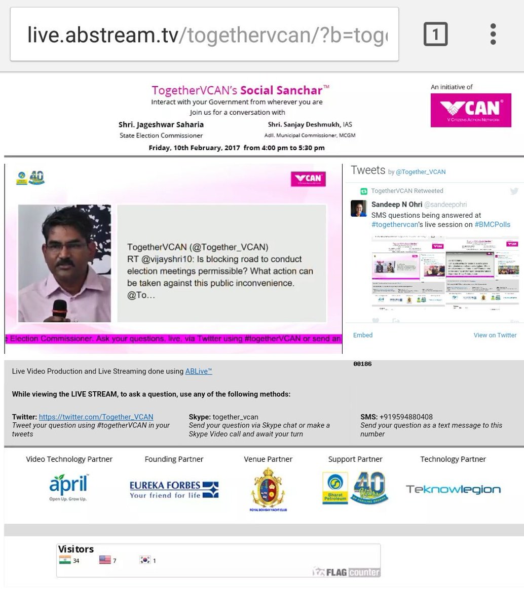 Together_VCAN's tweet image. Here is the @MCGM_BMC official answering a question received via #Twitter

Watch it live.abstream.tv/togethervcan