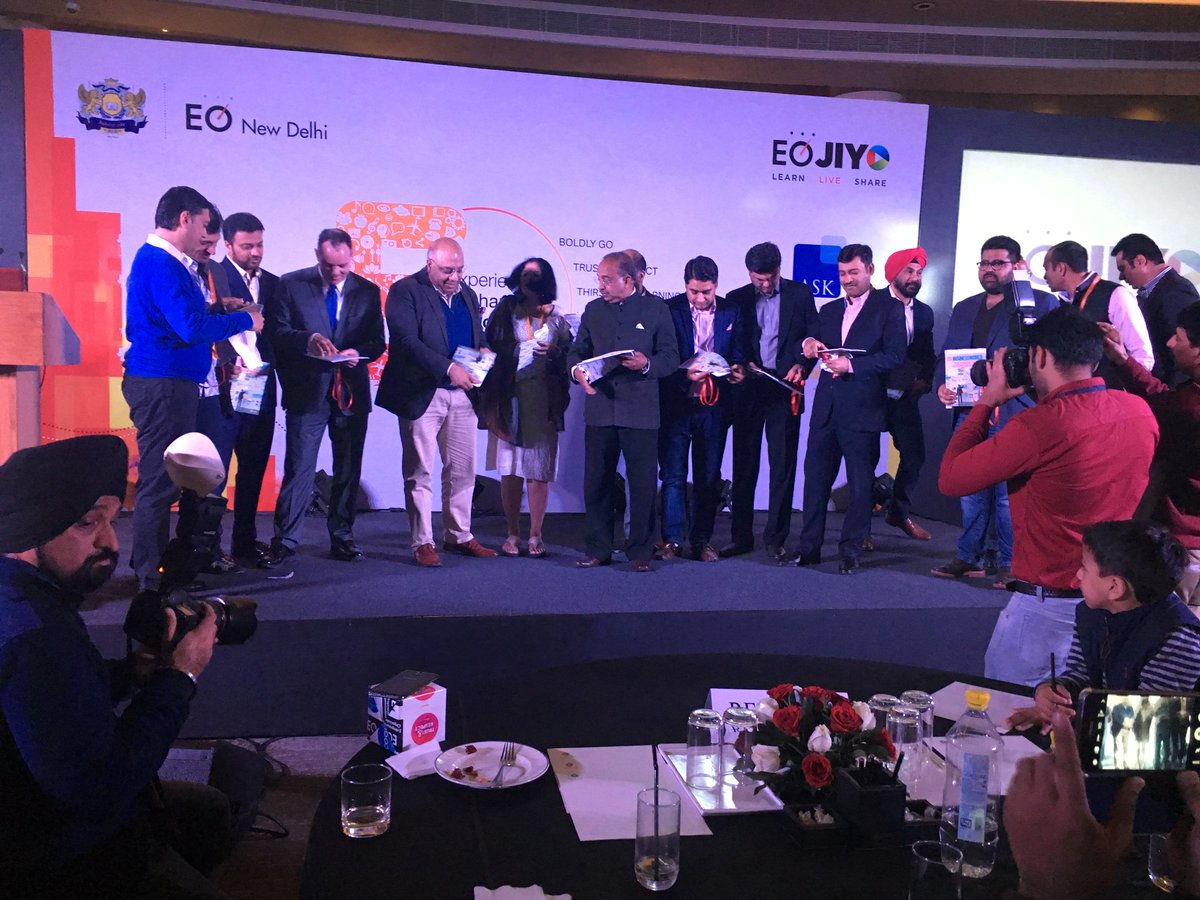 The revealing of the special issue of <a href="/BWBusinessworld/">BW Businessworld</a> in association with <a href="/EntrepreneurOrg/">Entrepreneurs' Organization (EO)</a> #EOJIYO <a href="/anuragbatrayo/">Anurag Batra</a> <a href="/sanketl/">Sanket Lamichhane</a> <a href="/VijayGoelBJP/">Vijay Goel</a>