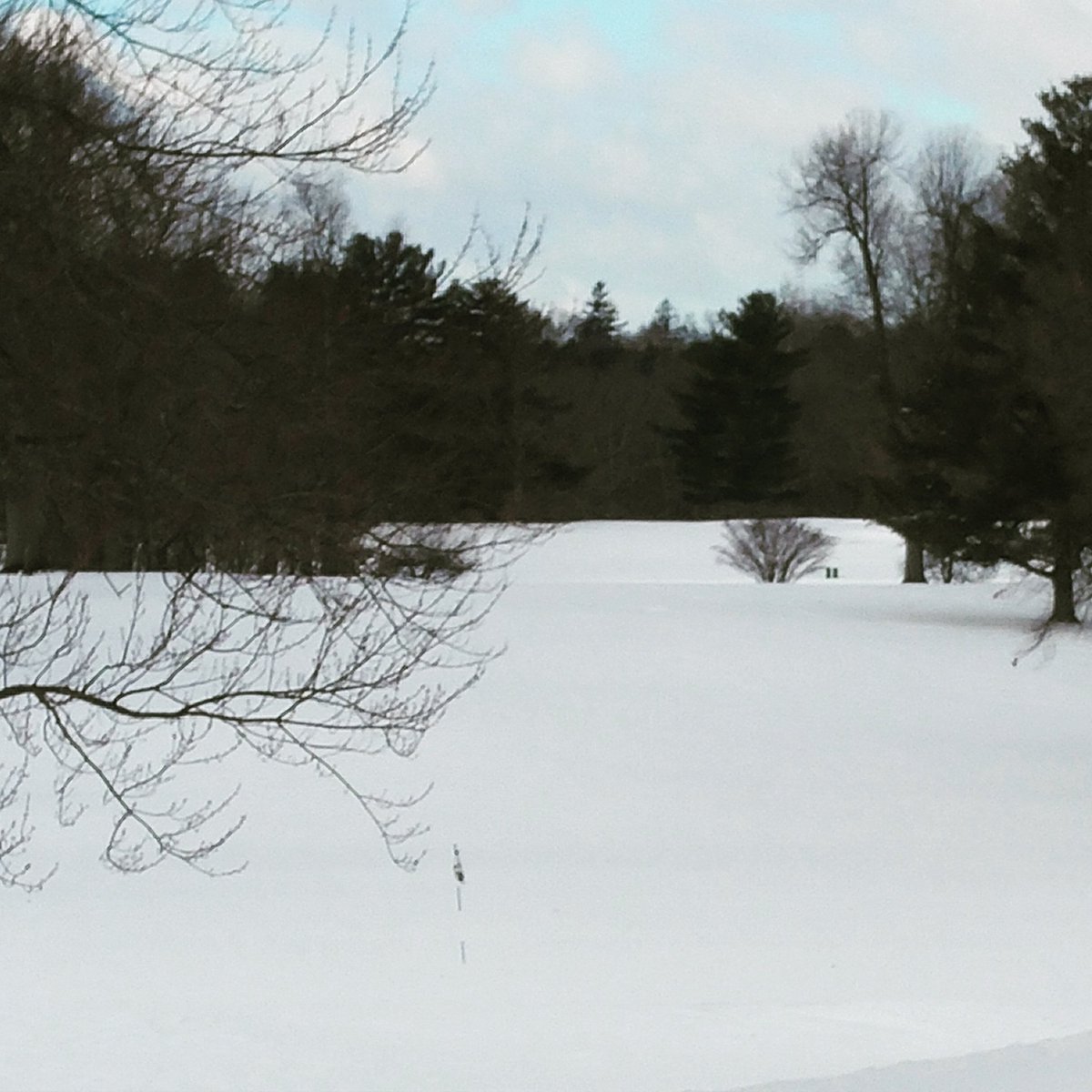 TripleStar2000's tweet photo. Looks like I'm "putting" my goal on pause to play golf once a week. :-) #Wethersfield #snow #robrosa #realtor #seriousbusiness https://t.co/BOIiCeqlEQ