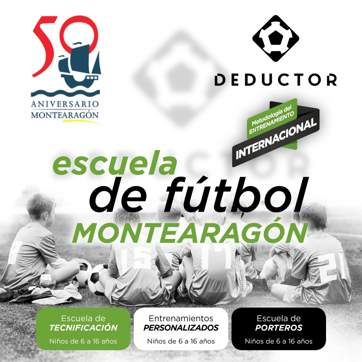 DeductorSpain's tweet photo. 🏃 ¡¡CALENTANDO MOTORES!! 🏃
Esta tarde arranca la Escuela #Deductor en el @ColMontearagon 
¡A disfrutar del fútbol! 😉 ⚽️ https://t.co/jc3siy2T7W