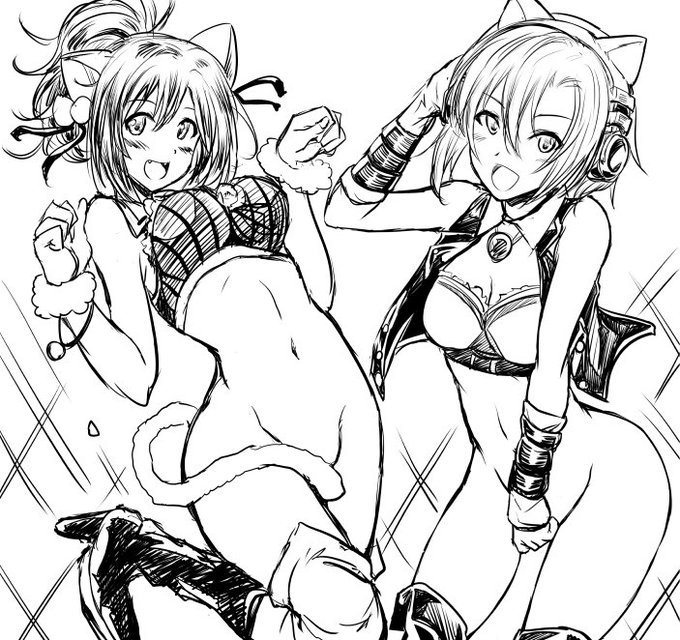 らくがき*アスタリスク、スカートは描くのが面倒なのでキャンセルだ! 