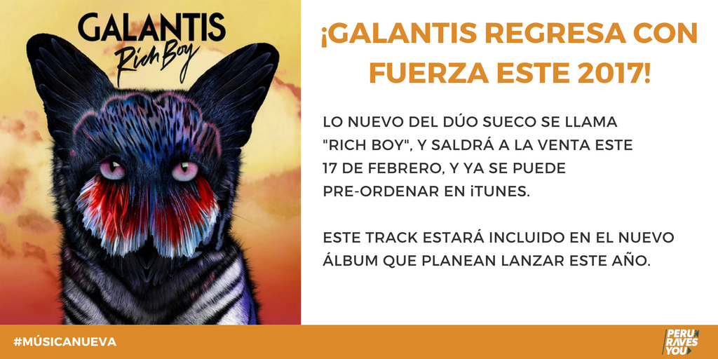 PeruRavesYou's tweet photo. #MÚSICANUEVA: @wearegalantis nos presenta su nuevo sencillo, disponible desde el 17 de Febrero! 👀 https://t.co/KyOIk9N3Ak