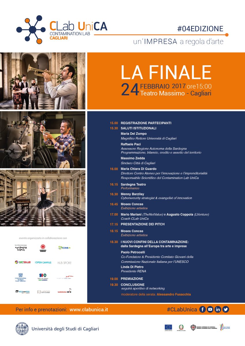CLabCagliari's tweet photo. La Finale #04Edzione #CLabUniCa! 24 febbraio ore 15 Tatro Massimo... chi saranno i team vincitori? https://t.co/08mKdijvZK