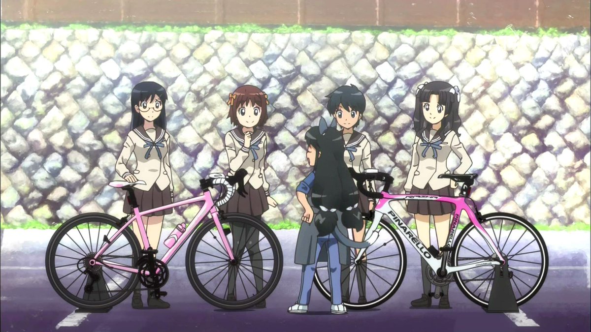 南鎌倉高校女子自転車部 第6話 感想 スカートのないサイクルジャージがぴっちりでかわいい