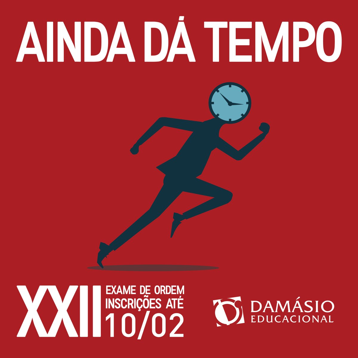 damasiotaubate's tweet photo. Já fez sua inscrição para o XXII exame da OAB?
Corra que hoje é o último dia!
#DamasioOAB https://t.co/Elv0oYr5Uo