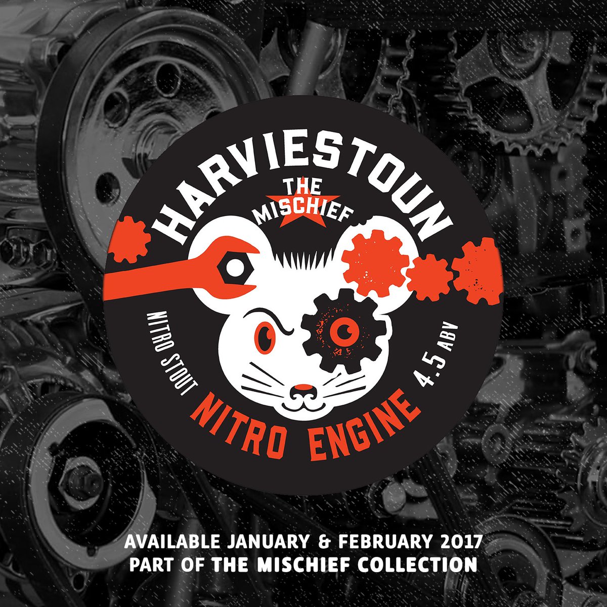 HarviestounBrew's tweet image. 2017 kick-started the launch of #TheMischief range. Has anyone tried our draught #NitroEngine stout yet?