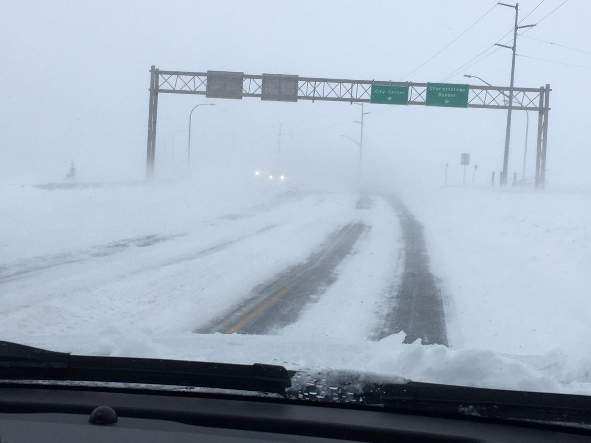 RCMPPEITraffic's tweet photo. Riding shot gun, visibility @ Hillsborough Bridge very low, snow drifts. Stay patient for a bit-coffee &amp; breakfast @ home today! Sgt.Butler https://t.co/70s1Gok2eE