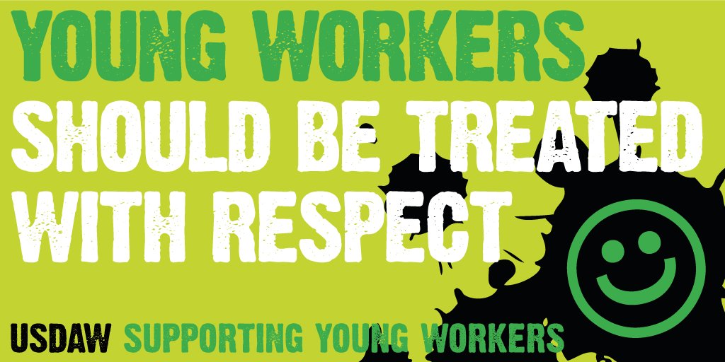 Young workers deserve to be treated with respect. Please RT if you agree #JoinUsdaw usd.aw/2lvhuUP