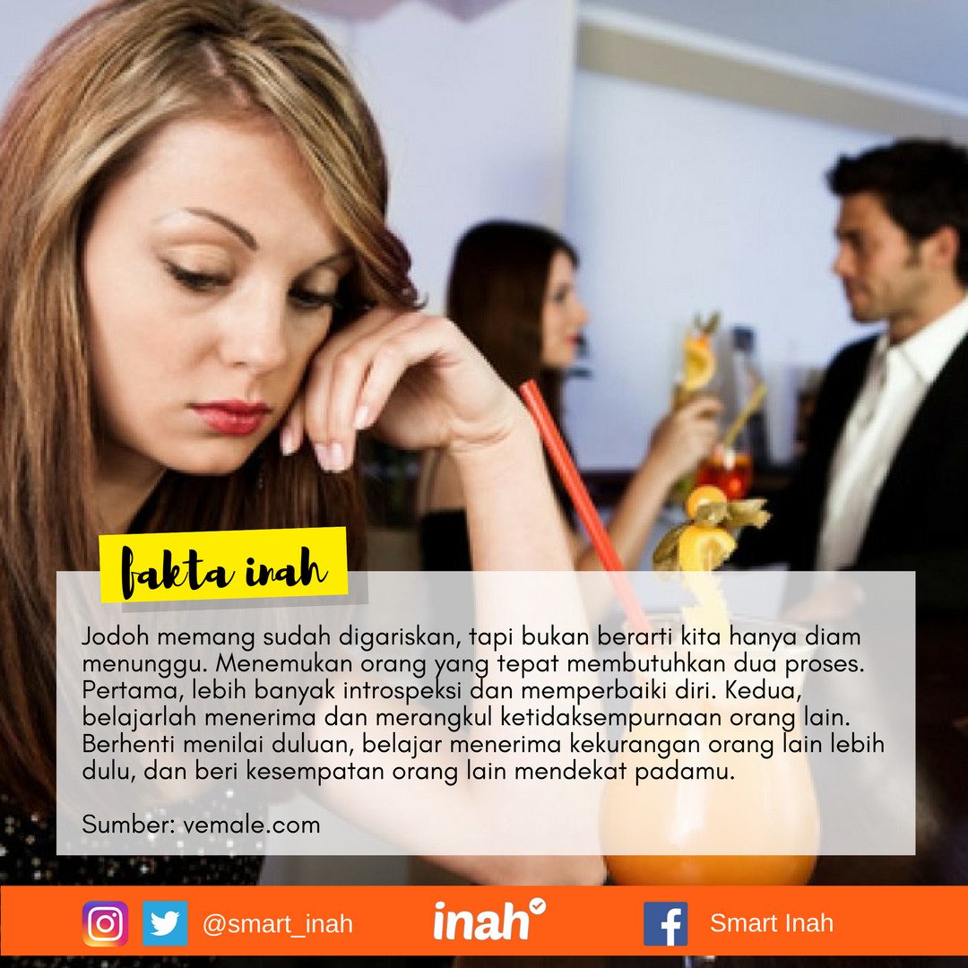 smart_inah's tweet photo. Jodoh emang di tangan Tuhan. Tapi bukan berarti kita gak nyari. #SmartInah #InahBisa #SabtuCintacintaan #InahCinta https://t.co/YNcdq5oFDN