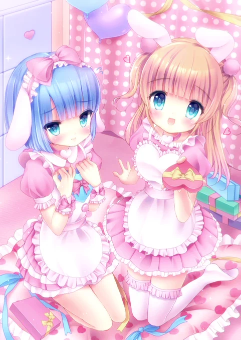 ♡  Happy Valentine's Day ♡

 (\_(\ 
 (=・ω・)<がんばってつくったの!
.c(,_uuノ 