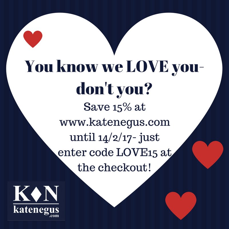 KateNegus's tweet image. Our gift to you this #valentinesday - save 15% on Kate Negus Saddlery! It's only because we love you :-)