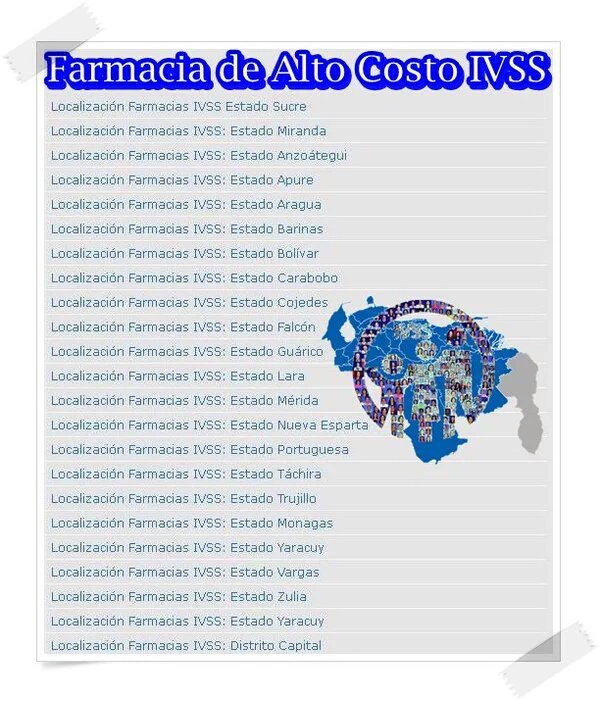 ambdiliosequera's tweet photo. Ingresa a https://t.co/HvqXm0fTnK y ubica la Farmacia de #AltoCosto en tu Estado #SimplificaTramites #SinGestor #GenteIvss https://t.co/23qGnYN6v0