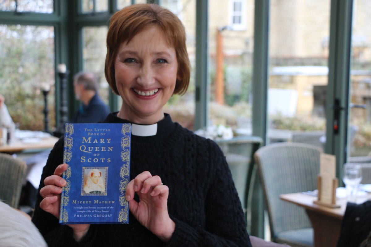 <a href="/FFChurch1/">FFChurch</a> the rev Anne Hindle holding a copy of my #MaryStuart book re: service for the anniversary of Mary's execution #Tudors #History