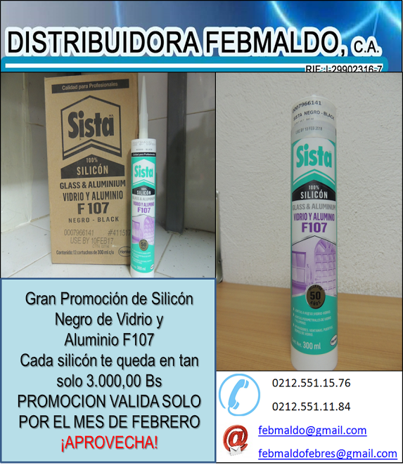 febmaldo's tweet photo. Gran promoción de Silicón Sista
Ubicanos en la Av. Cecilio Acost, Qta Doremi nro 33, 
o Contactanos al (0212) 551-15-76.¡APROVECHA! https://t.co/nJFbzKBntx