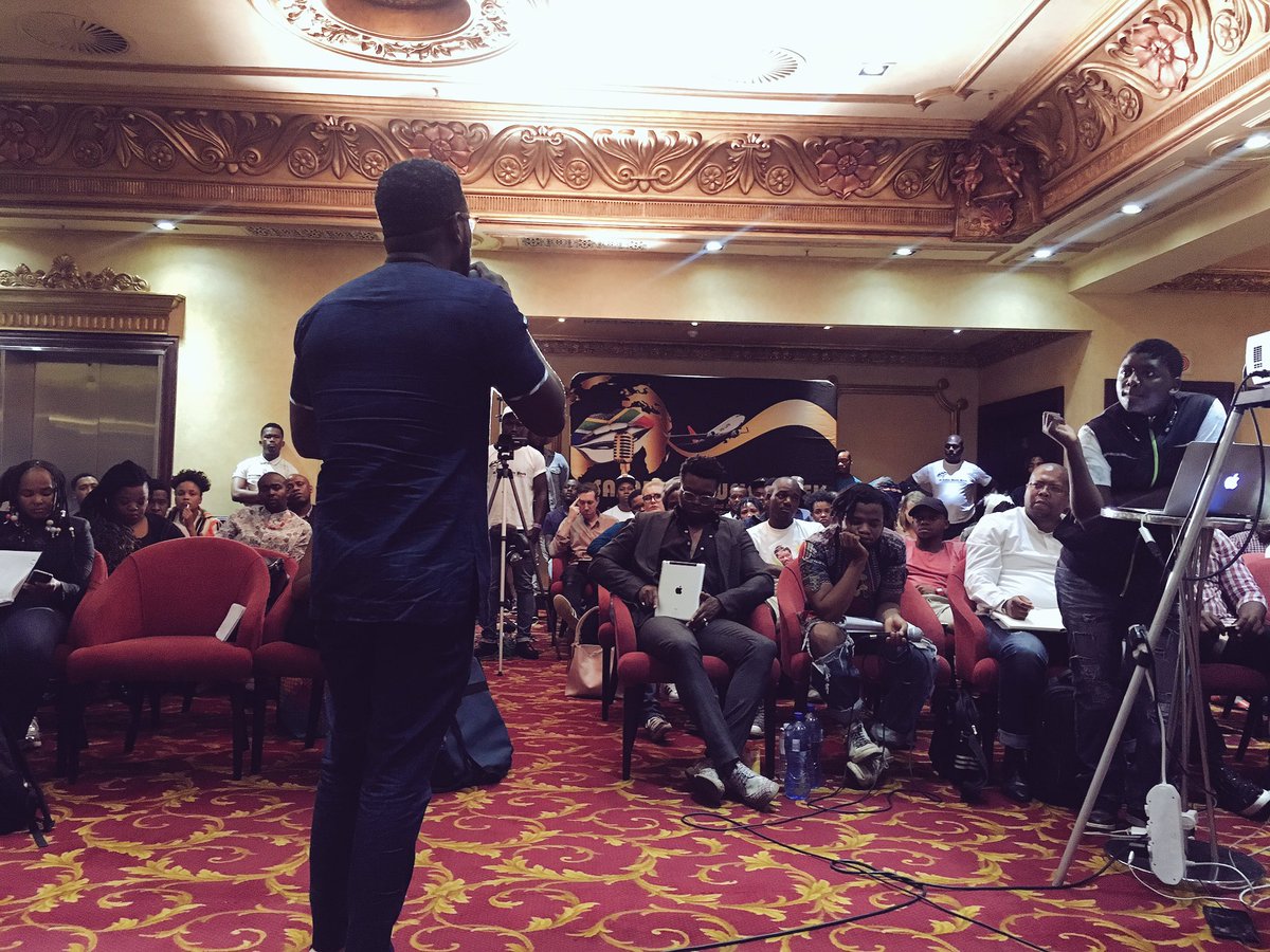 ContentConnectA's tweet photo. Our Head of Operations ,imparting some insight on the African market &amp; music #SAIndiesWeek #CCAOnTheGround https://t.co/vBPkACH5Jz