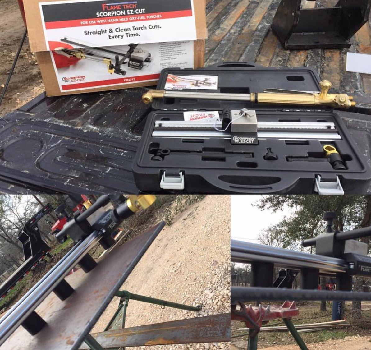 FlameTech_Inc's tweet image. Scorpion EZ Cut is a portable nonelectric cutting guide that will keep your pace consistent, &amp;amp; saving you grinding time #flametech #scorpion