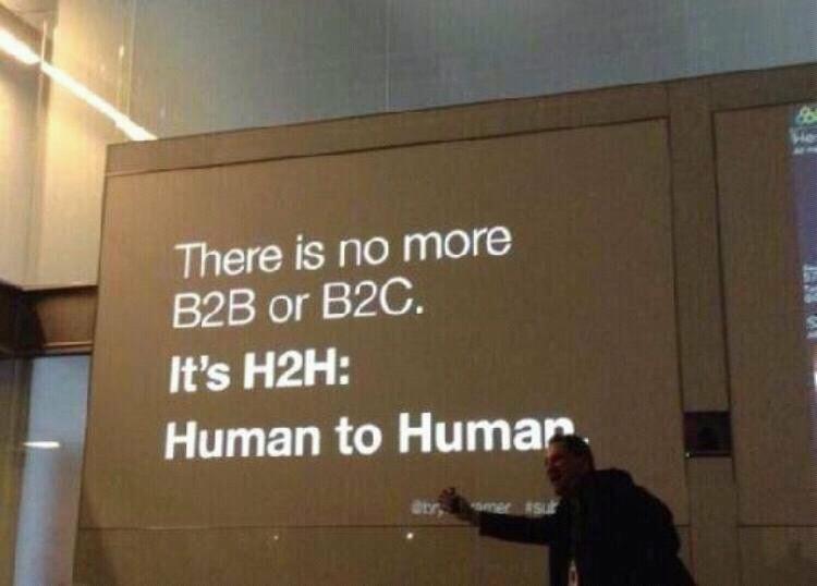 The best #marketing has human connection. Because no matter where we work, we are all still people. #B2B #B2C #HumanToHumanMarketing