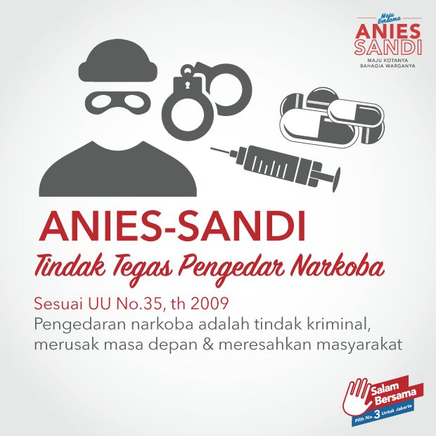 JktMajuBersama's tweet photo. Anies-Sandi akan menindak tegas pengedar narkoba. #DebatFinalPilkadaJKT https://t.co/V4zkRgb6Dc
