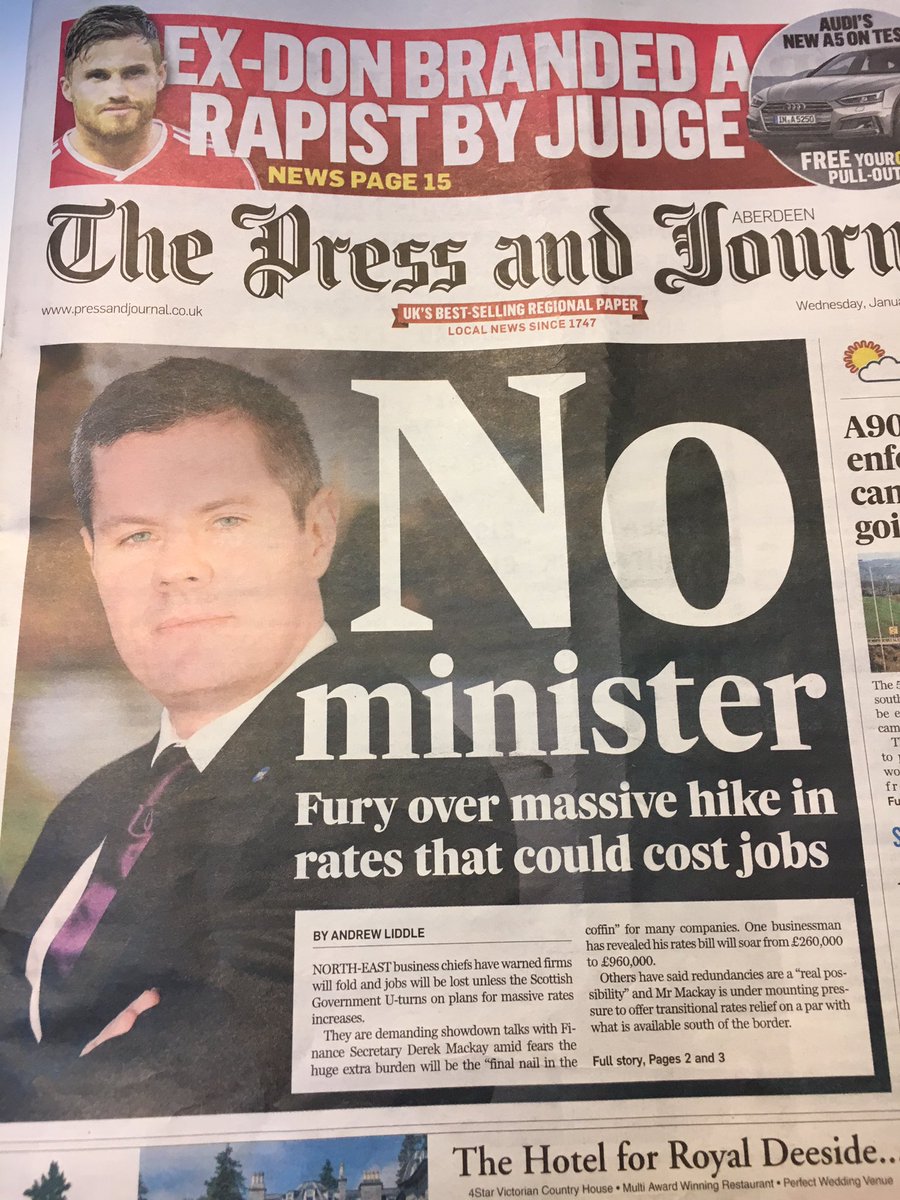 Great news that Aberdeenshire have pledged £3 million towards a rates mitigation fund - come on SG where's your cash