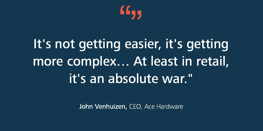 GapIntl's tweet photo. John Venhuizen, CEO of @AceHardware on the state of today's business environment: #ChallengeOrBeChallenged https://t.co/d1fz12V1bq https://t.co/n0MEIwnlrr