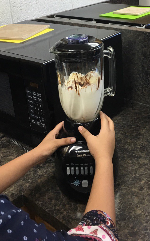 First we learn about milk and milk products, then we prepare some to sample!  Yummy!