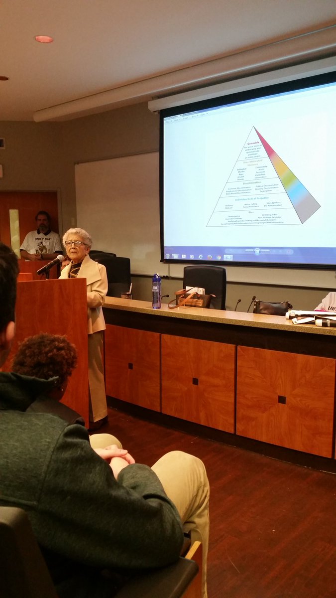 ADLSouthCentral's tweet photo. Holocaust survivor and NOLA resident Ann Levy shares her story with 220 10th graders at our 14th annual #ADLUnityDay2017 https://t.co/M5sh0yGZyF