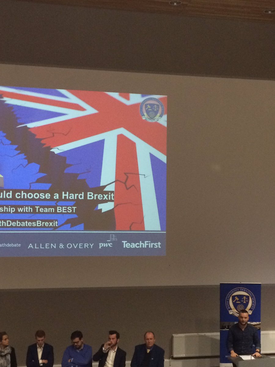 bathdebate's tweet image. @DominicTucker48 -. "the EU is the largest protectionist area " #bathdebatesbrexit #brexit #eu #debate