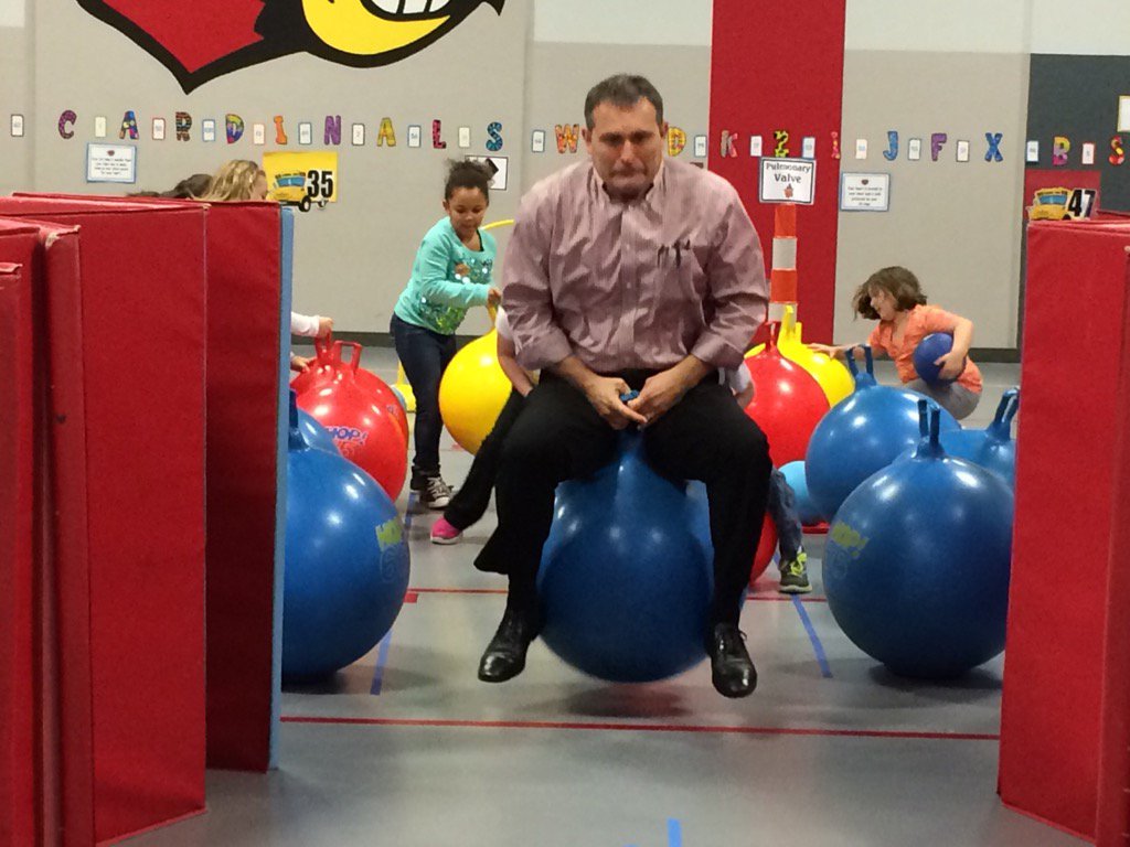iPE_Williams's tweet photo. Mrs Gannaway captured this pic of Dr Moeller enjoying the Heart Course at Webster today #hesgothops #wcmad #wcedchat https://t.co/crkDdMwLsU