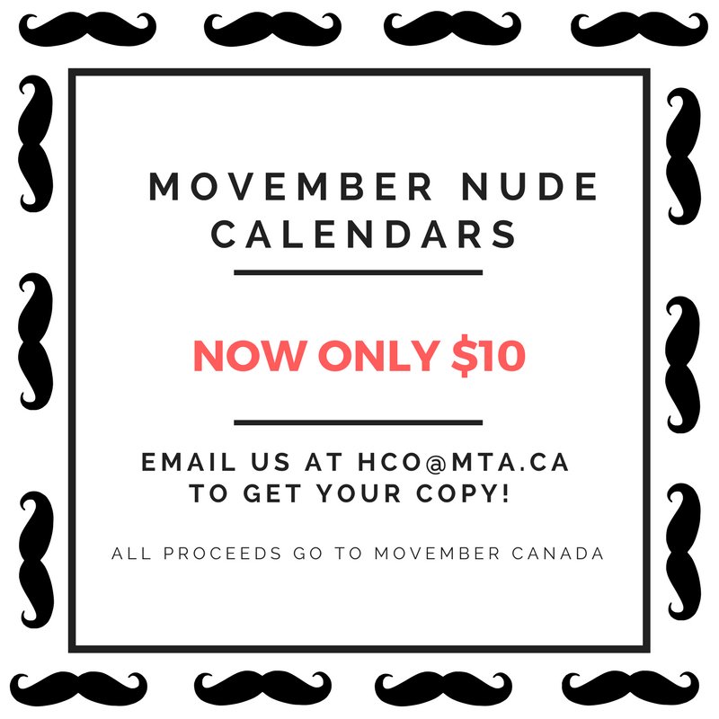 HCOMTA's tweet image. Email us at hco@mta.ca to get your Movember nude calendar for only $10!! :)