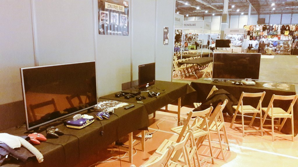 PixelBar_Madrid's tweet photo. Ya hemos preparado el stand por la @Japan_Weekend
Os esperamos a todos mañana y pasado en la zona de @WebVyC
#PixelJapan https://t.co/z6Xt7SdIgC