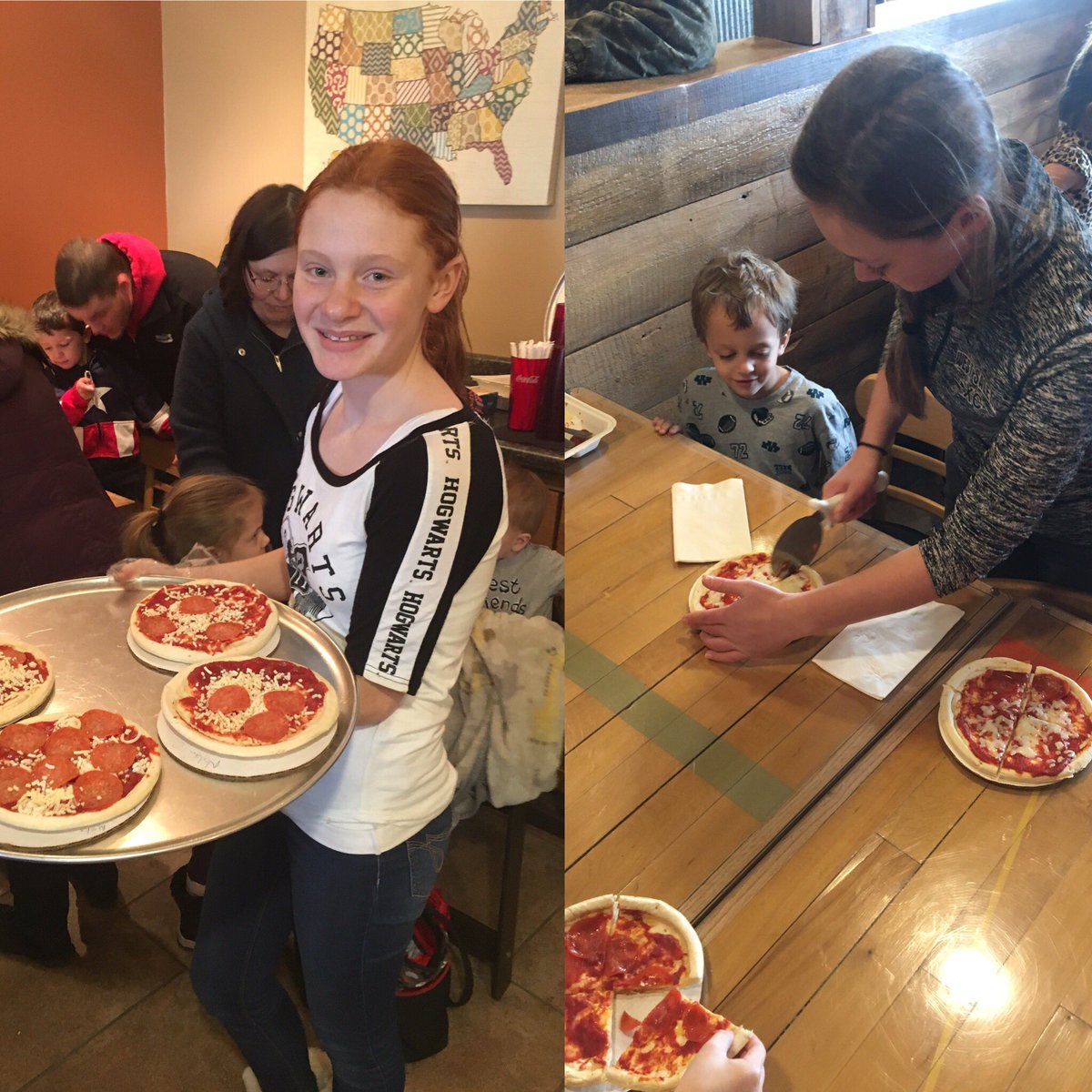 BenTash10's tweet photo. Some 8th grade Student Coucil members helped with the 4K pizza making at the Pizza Oven! #WeAreWS #TellOurStory @WestSalemMS https://t.co/GGhMkBrqja