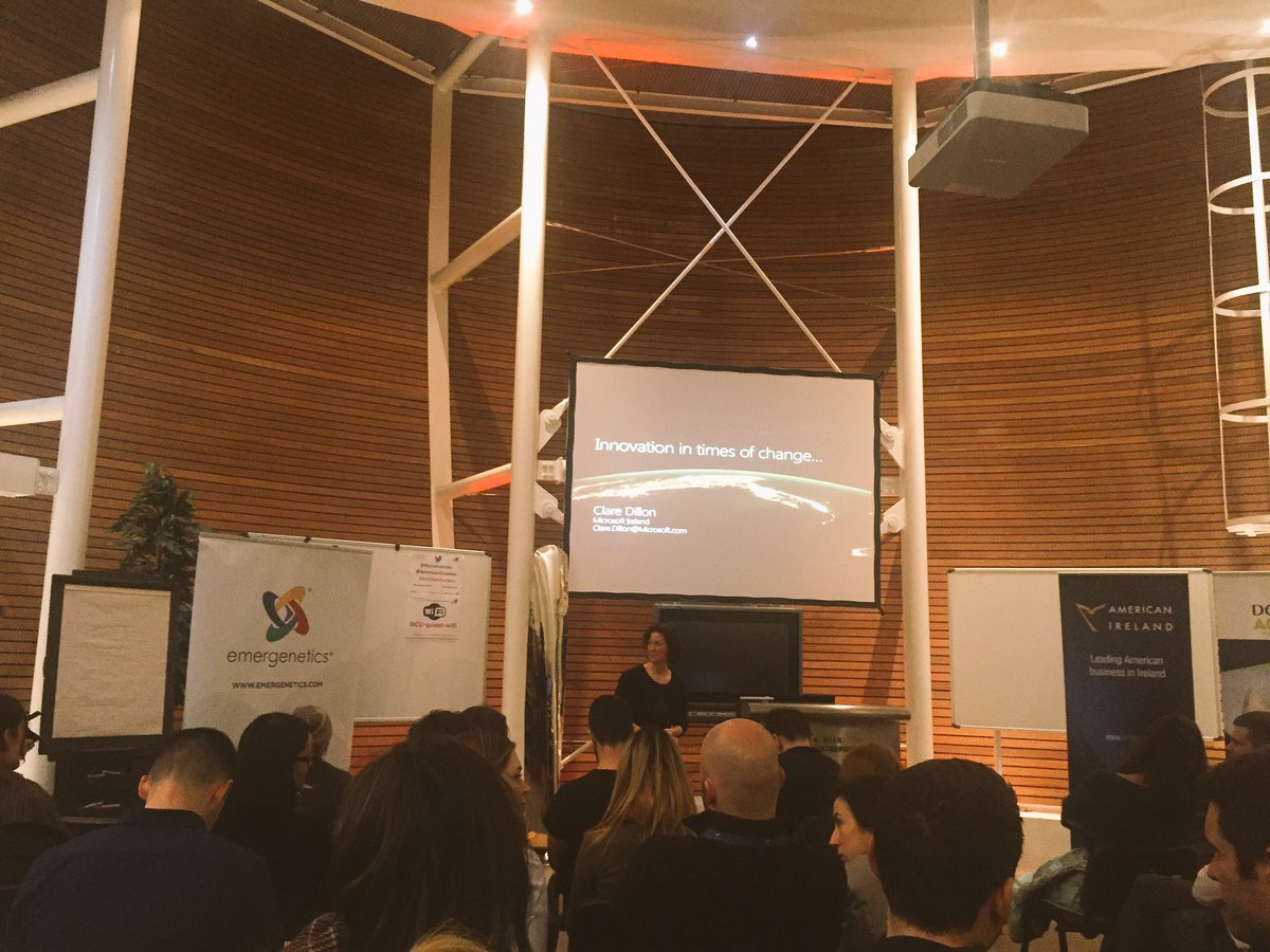 Keynote with Clare Dillon <a href="/Microsoft/">Microsoft</a>  <a href="/RyanAcademy/">DCU Ryan Academy</a> #AmChamHackers #worldoftalent #cometoireland