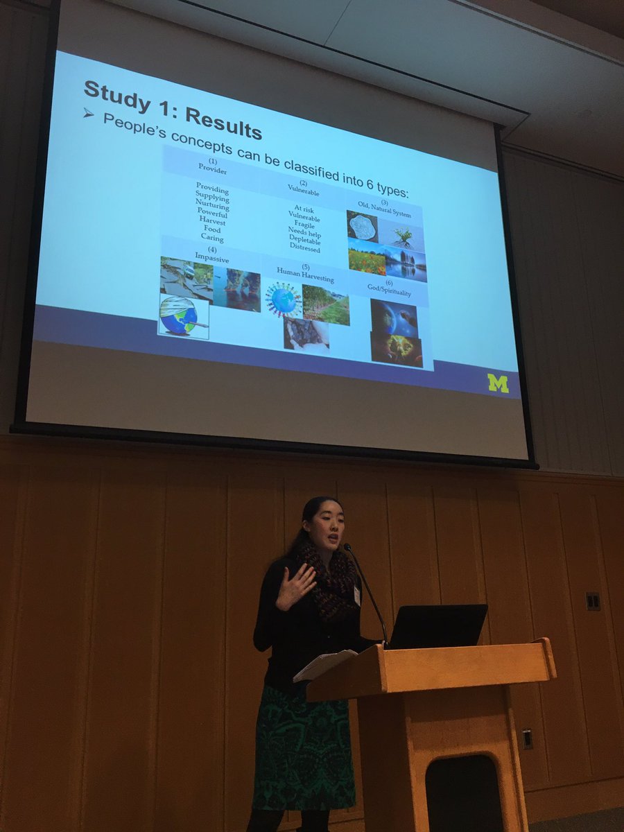 SaraMeerow's tweet photo. Psychologist Julia Liao: people's different concepts of earth associated with environmental attitudes #MUSEcon2017 https://t.co/sr2mKfnJE8