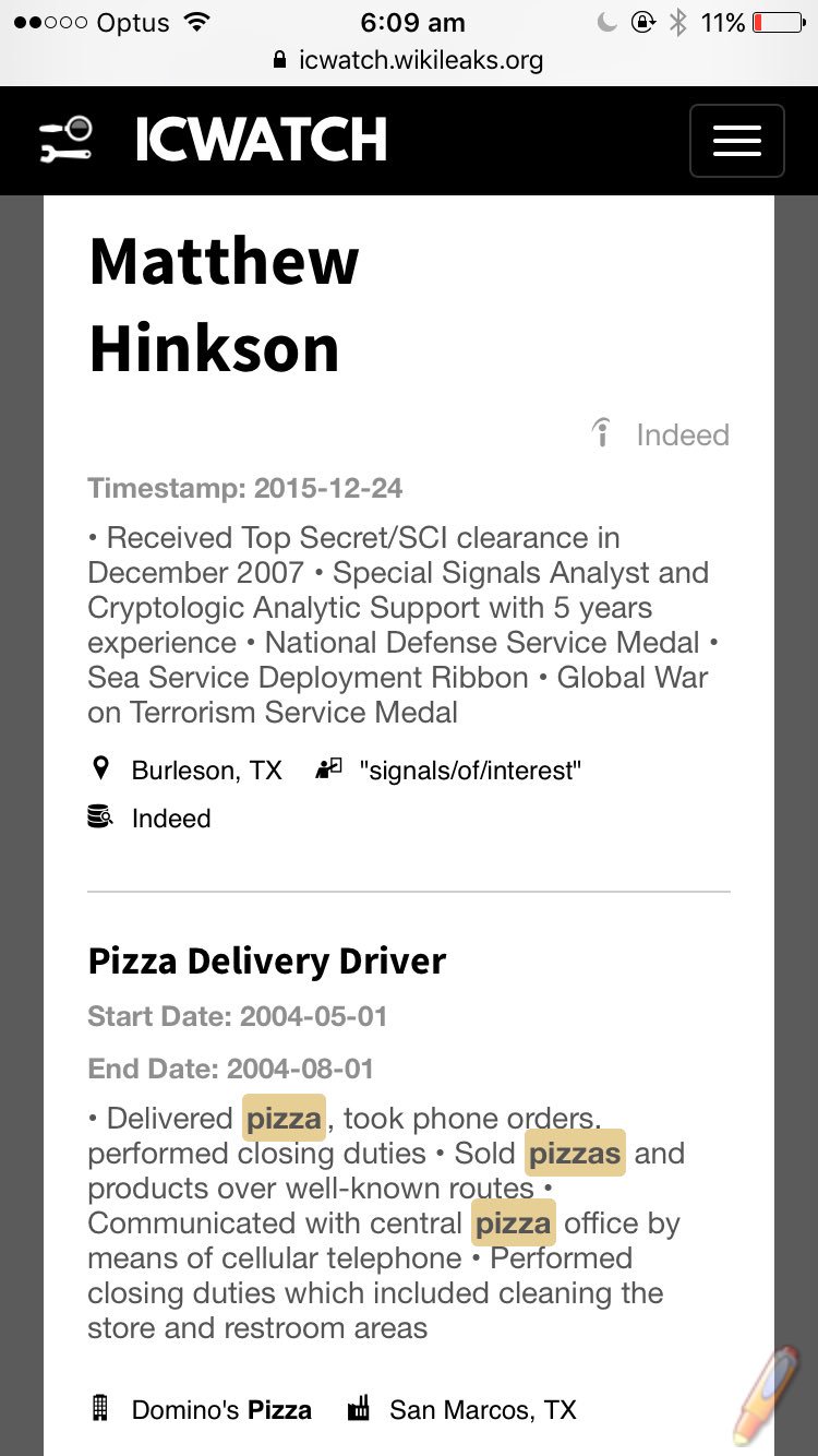 pizza delivery resume